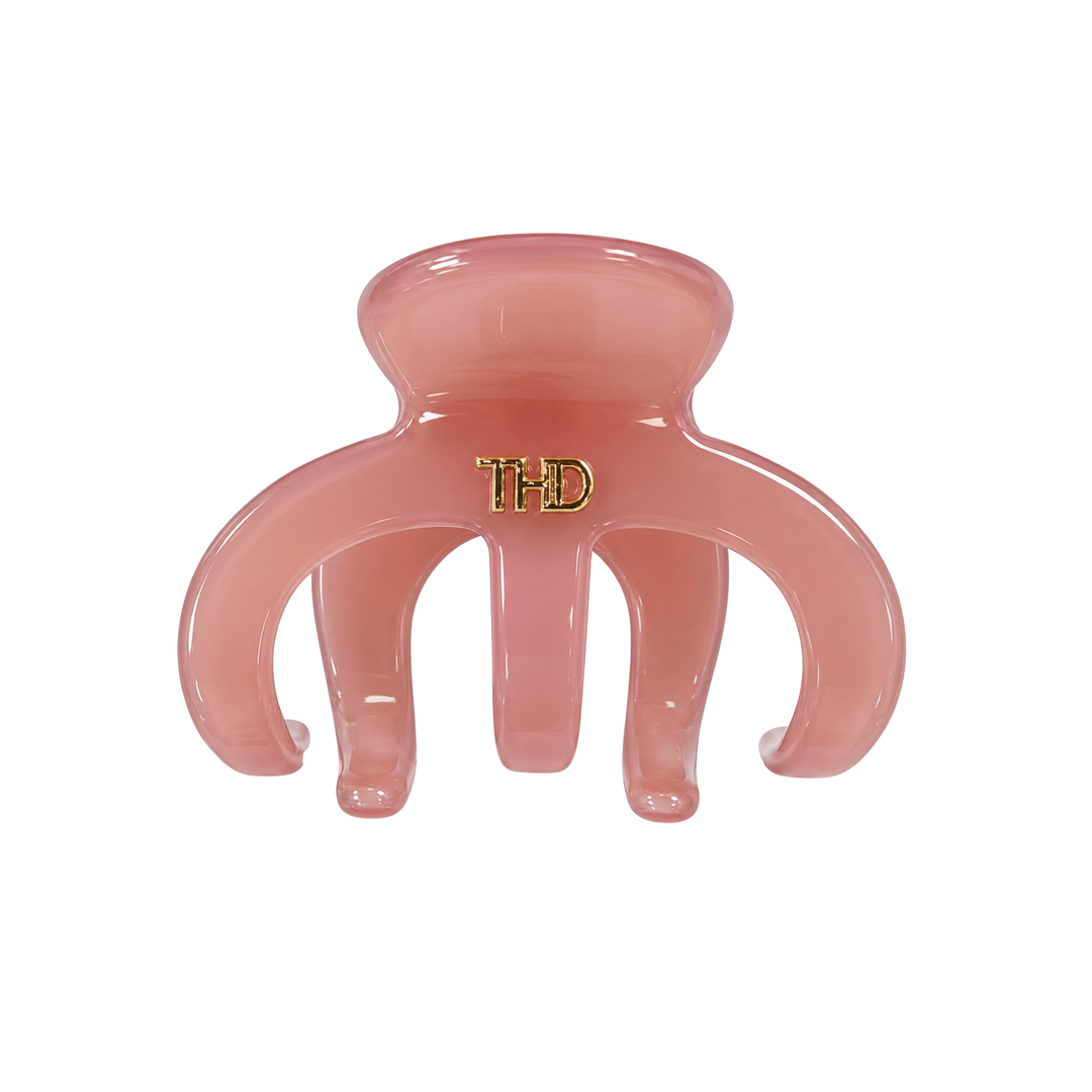 WS Cellulose Acetate Octopus Medium Hair Claw Block Colours - Crystal Rose - Hero