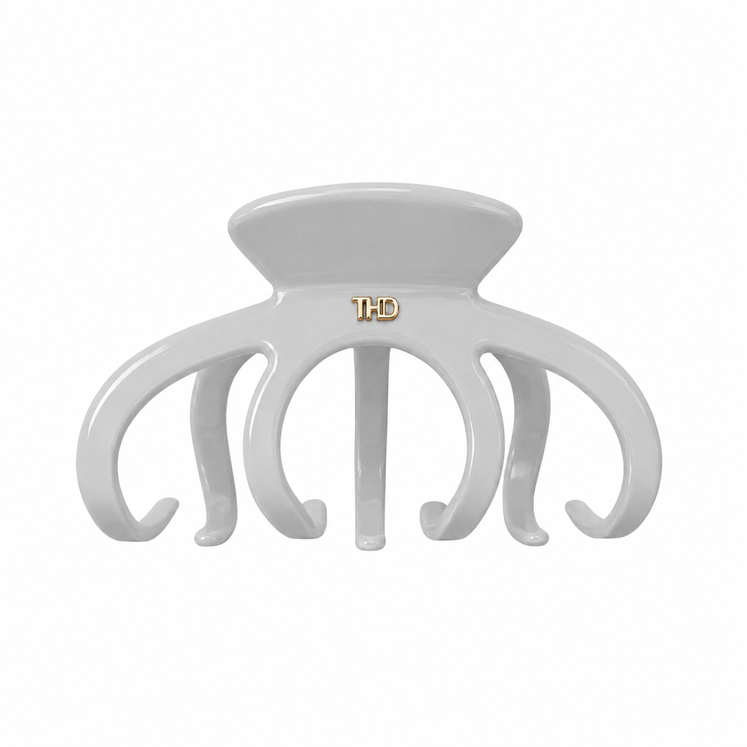 Cellulose Acetate Octopus Oversized Hair Claw Gelato - White - Hero