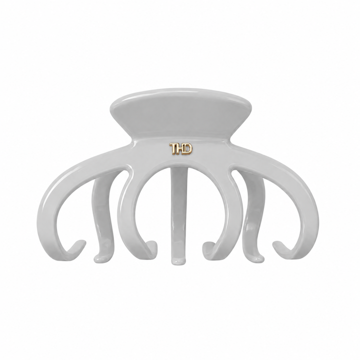 Cellulose Acetate Octopus Oversized Hair Claw Gelato - White - Hero