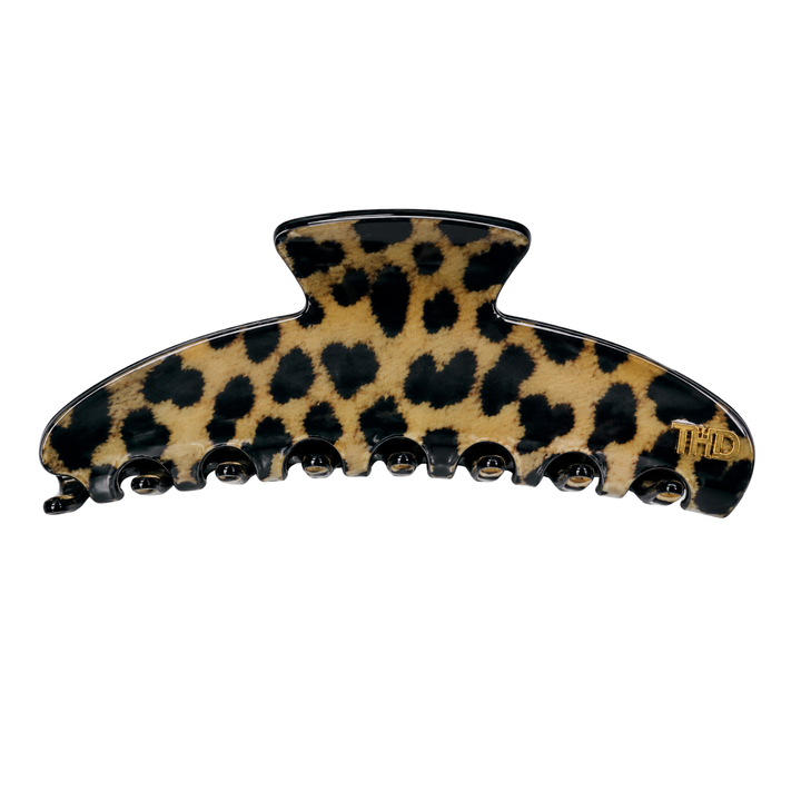 WS Cellulose Acetate Oversized Hair Claw Pattern - Leopard - Hero