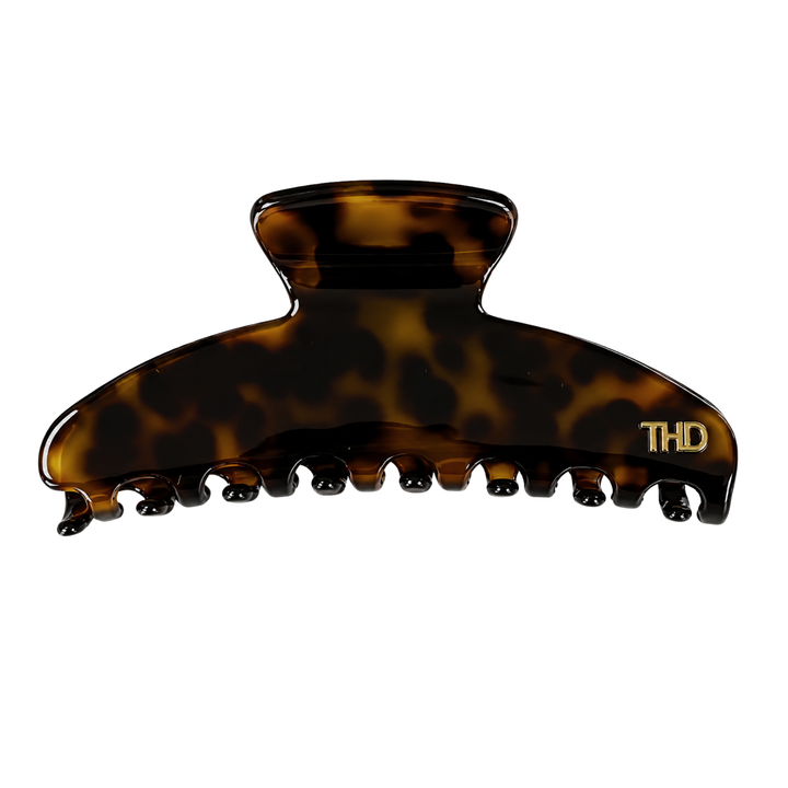 WS Cellulose Acetate Oversized Hair Claw Tortoise - Dark Tortoise