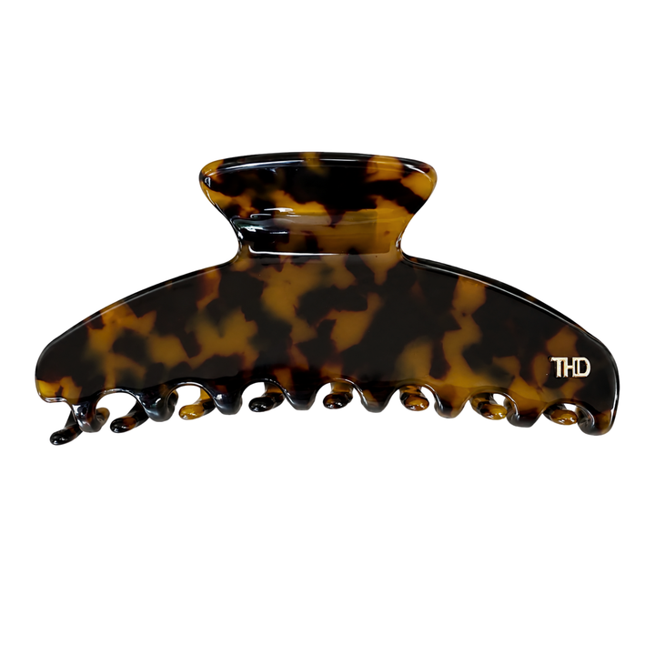 WS Cellulose Acetate Oversized Hair Claw Tortoise - Gaia Tortoise - Hero