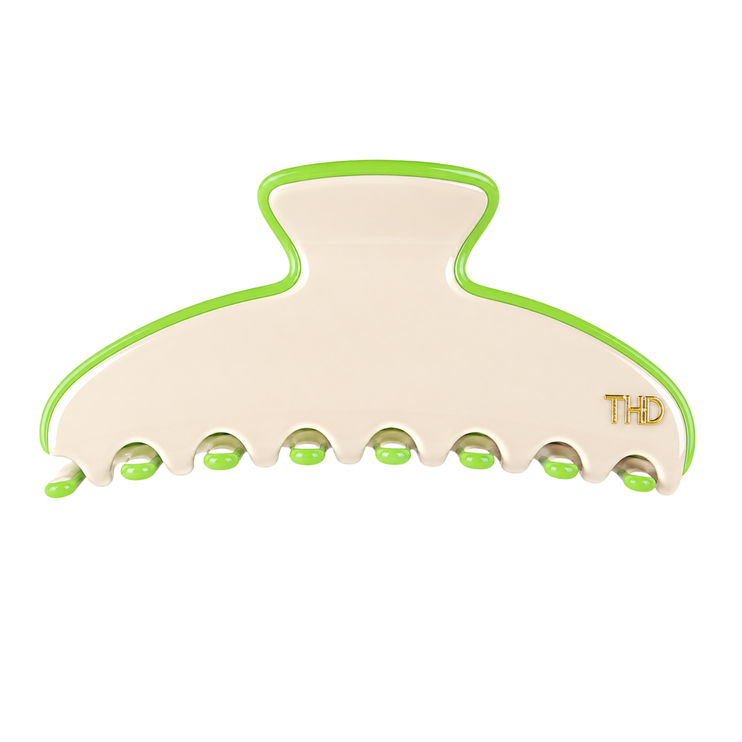 Cellulose Acetate Oversized Hair Claw Vanilla Trim - Lovebird - Hero