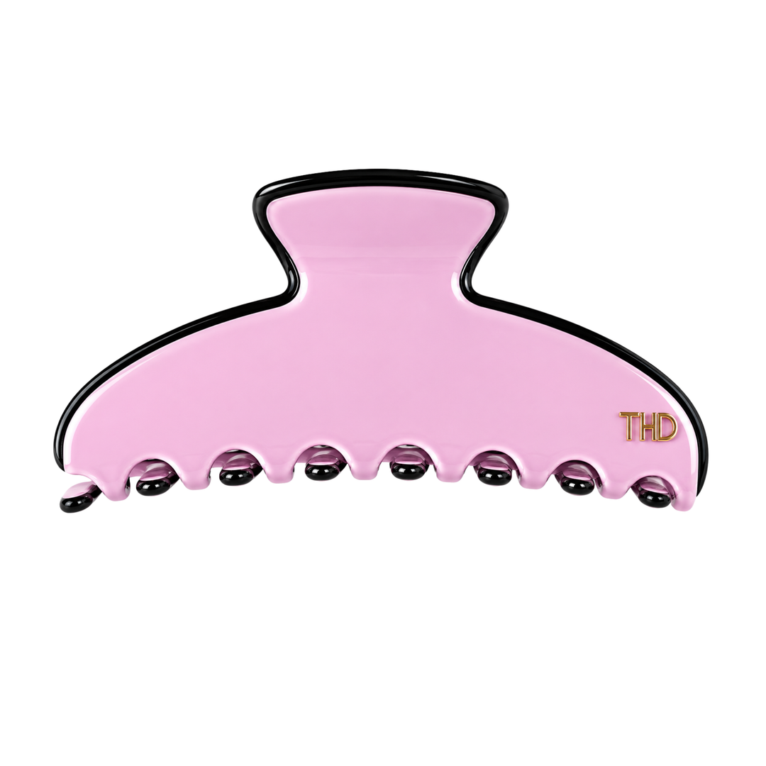 WS Cellulose Acetate Oversized Hair Claw Trim - Pirouette Pink - Hero