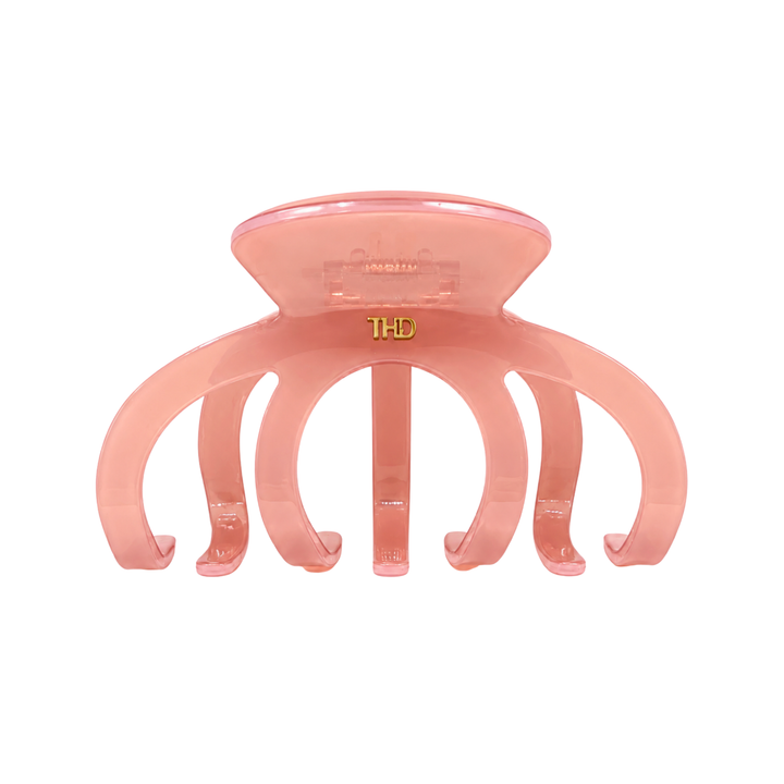 Cellulose Acetate Octopus Oversized Hair Claw Block Colours - Crystal Rose - Hero