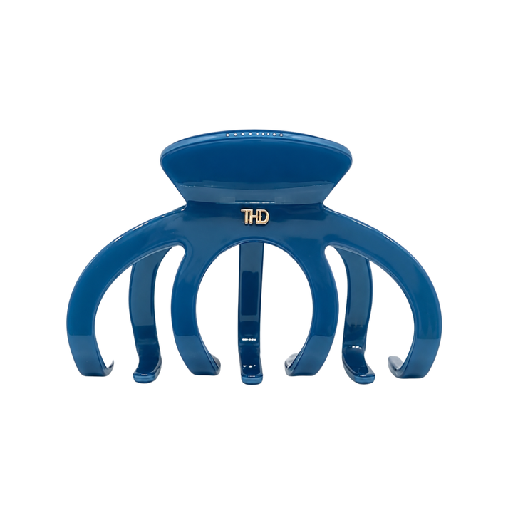 WS Cellulose Acetate Octopus Oversized Hair Claw Block Colour - Blue Perennial - Hero