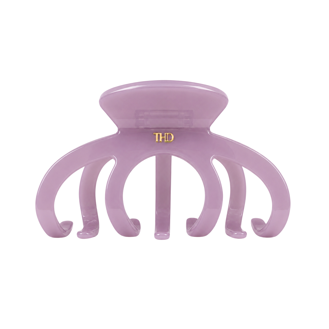 WS Cellulose Acetate Octopus Oversized Hair Claw Block Colour - Light Purple - Hero