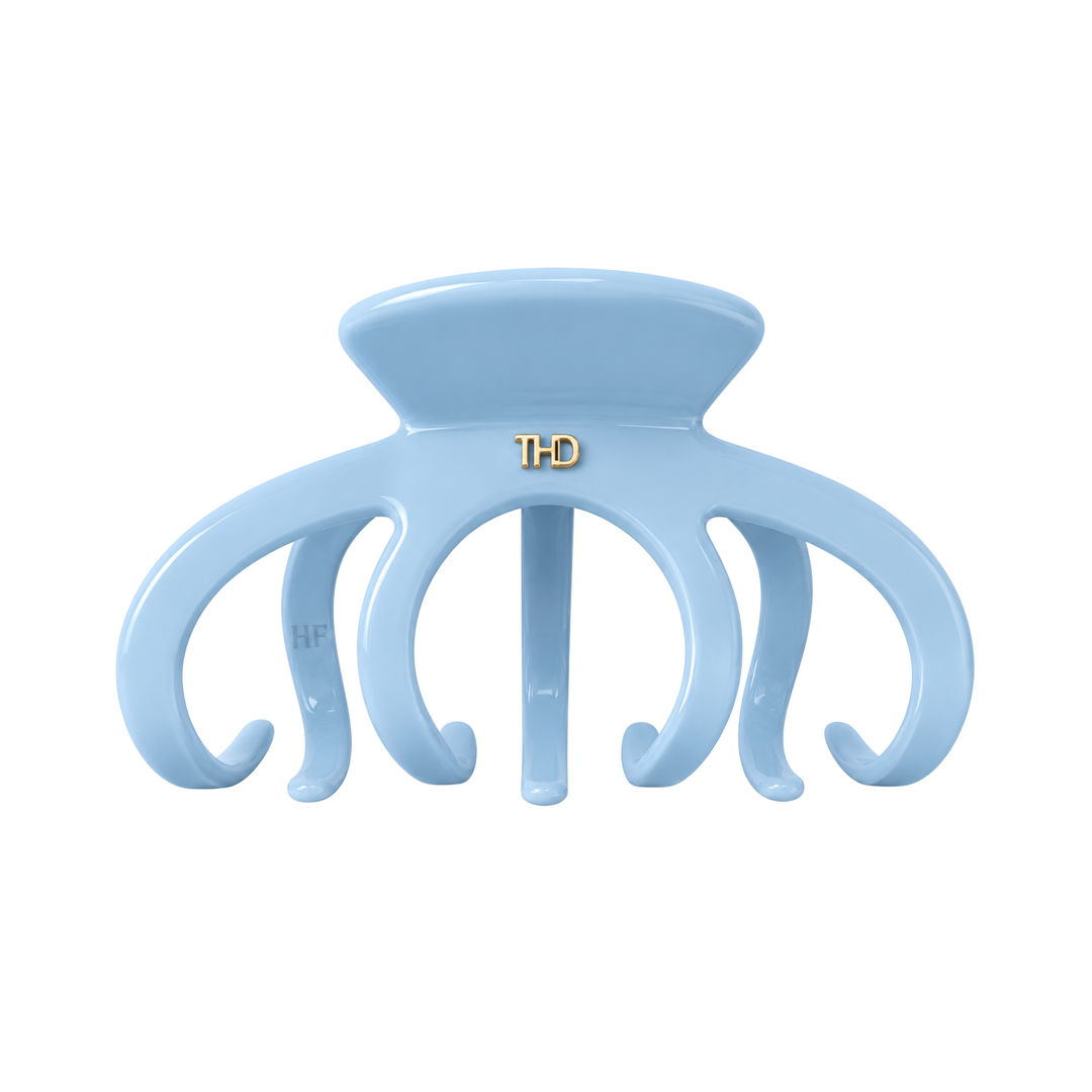 WS Cellulose Acetate Octopus Oversized Hair Claw Gelato - Blue - Hero