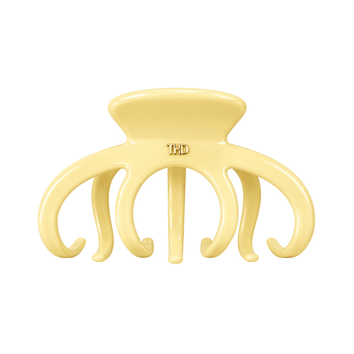 WS Cellulose Acetate Octopus Oversized Hair Claw Gelato - Yellow - Hero