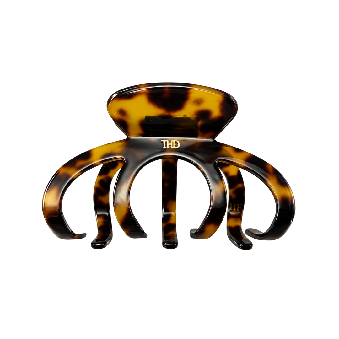 WS Cellulose Acetate Octopus Oversized Hair Claw Tortoise - Dark Tortoise - Hero