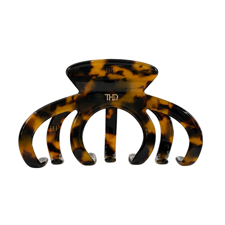 WS Cellulose Acetate Octopus Oversized Hair Claw Tortoise - Gaia Tortoise