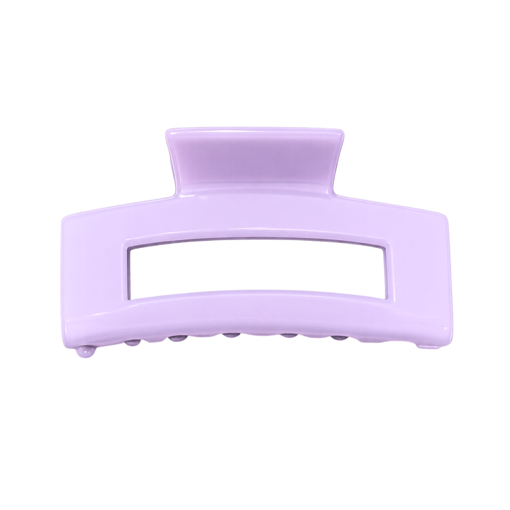 WS Cellulose Acetate Oversized Rectangle Hair Claw - Digital Purple - Hero