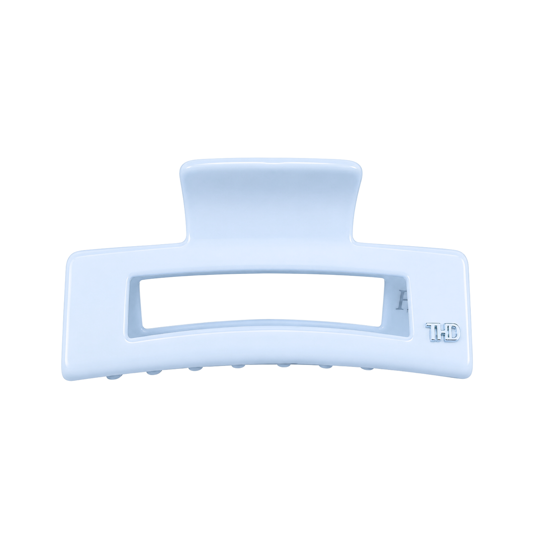 Cellulose Acetate Rectangle Hair Claw Large Block - Glacier Lake - Hero