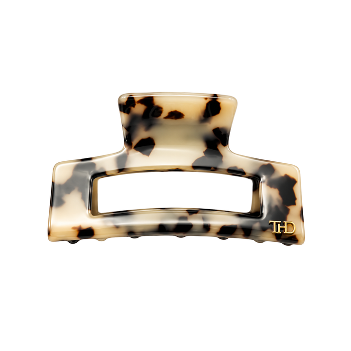 Cellulose Acetate Rectangle Large Hair Claw Tortoise - Light Tortoise
