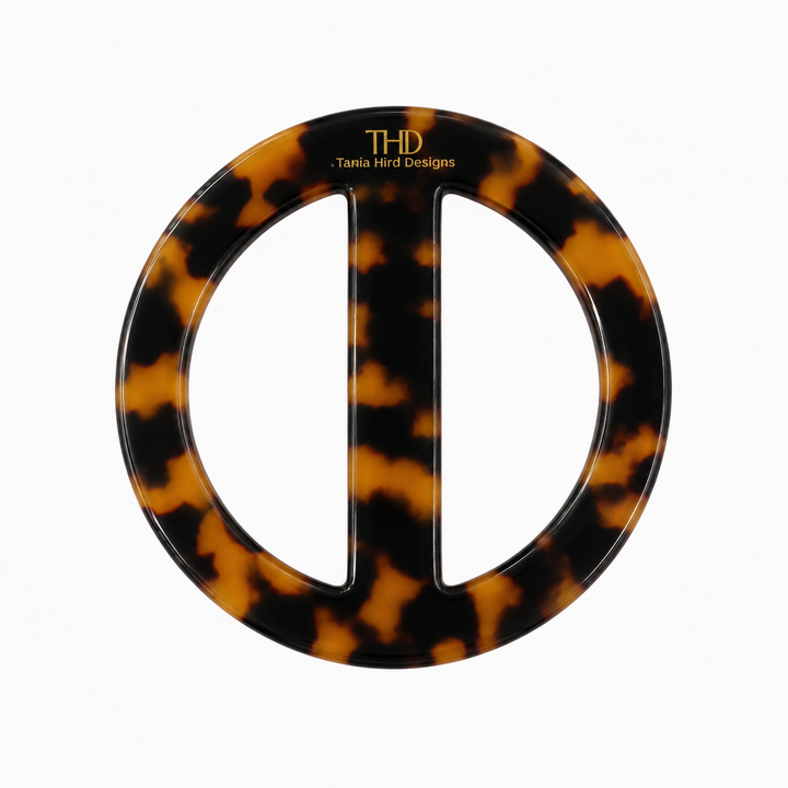 WS Cellulose Acetate Scarf Ring - Gaia Tortoise - Hero