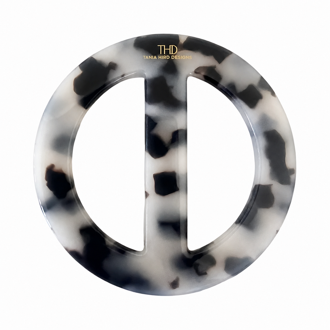 WS Cellulose Acetate Scarf Ring - Light Tortoise