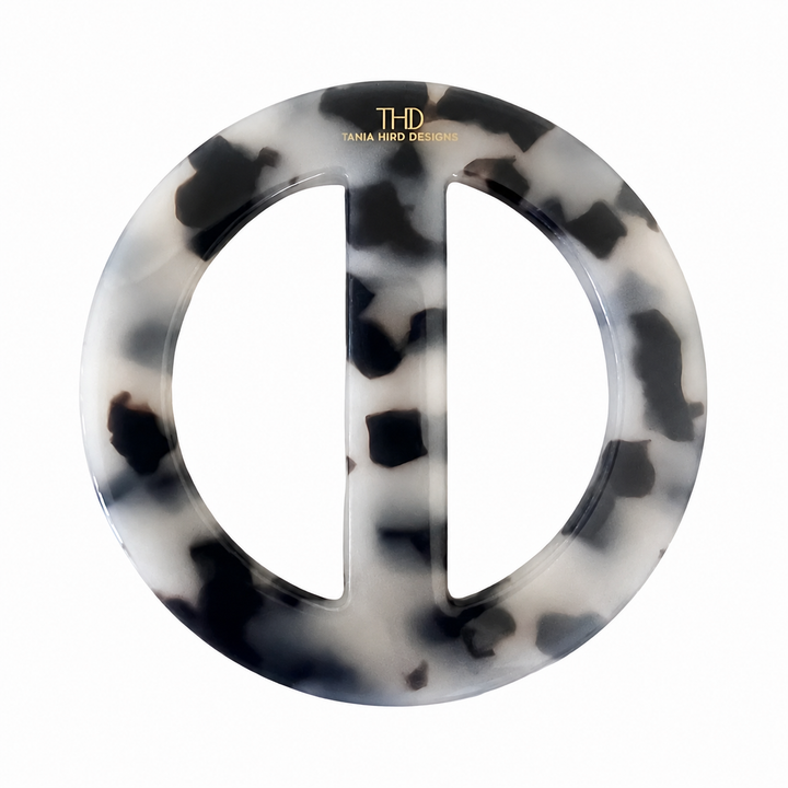 WS Cellulose Acetate Scarf Ring - Light Tortoise