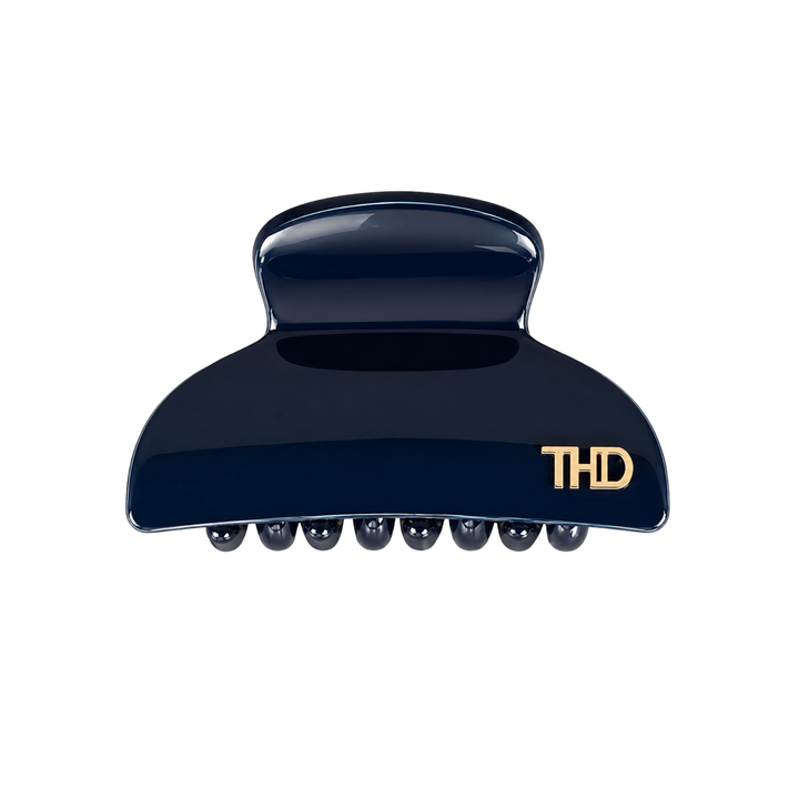 WS Acetate Hair Claw Small with Crystals Trim - Deep Blue - Hero