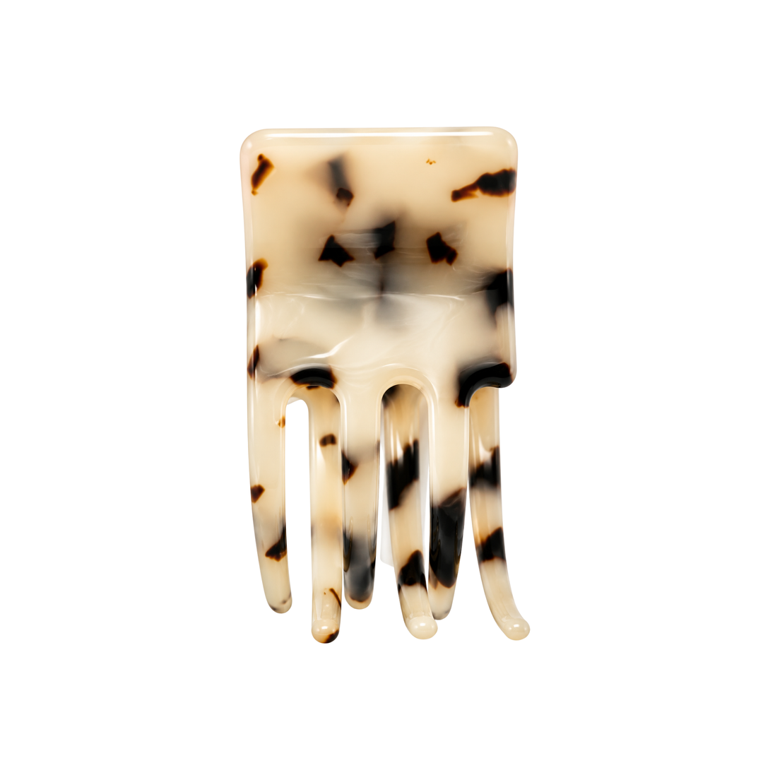 WS Cellulose Acetate Square Hair Claw Tortoise - Light Tortoise
