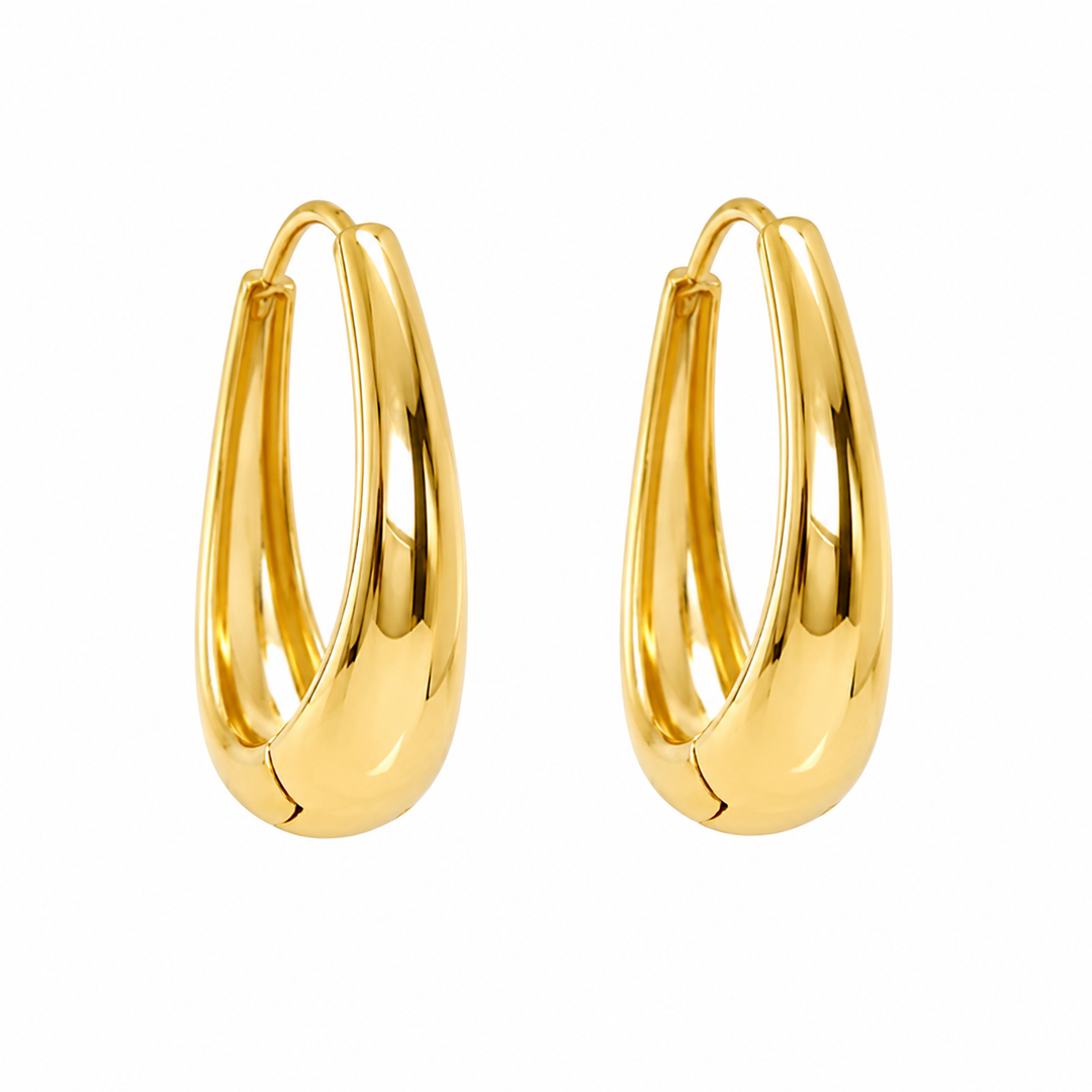 Charlotte Hoop Earrings - 18K Gold Plated Sterling Silver - Hero