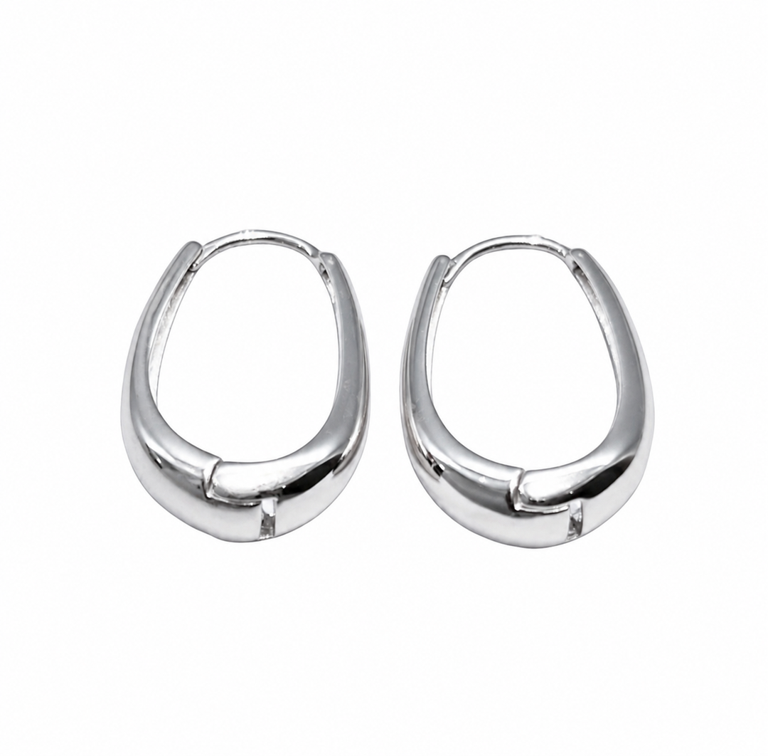 Charlotte Hoop Earrings - Sterling Silver - Image 1