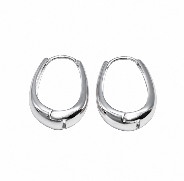 Charlotte Hoop Earrings - Sterling Silver - Image 1