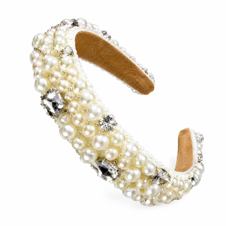 Handmade Pearl & Rhinestone encrusted Bling Headband