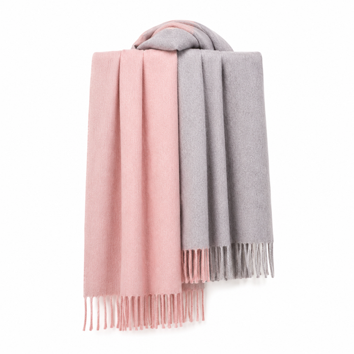 Scarf Two Tone - Pink & Grey