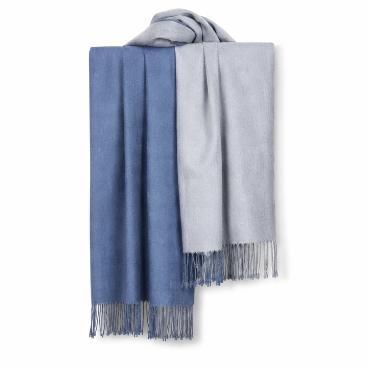 Scarf Two Tone -Blue & Grey