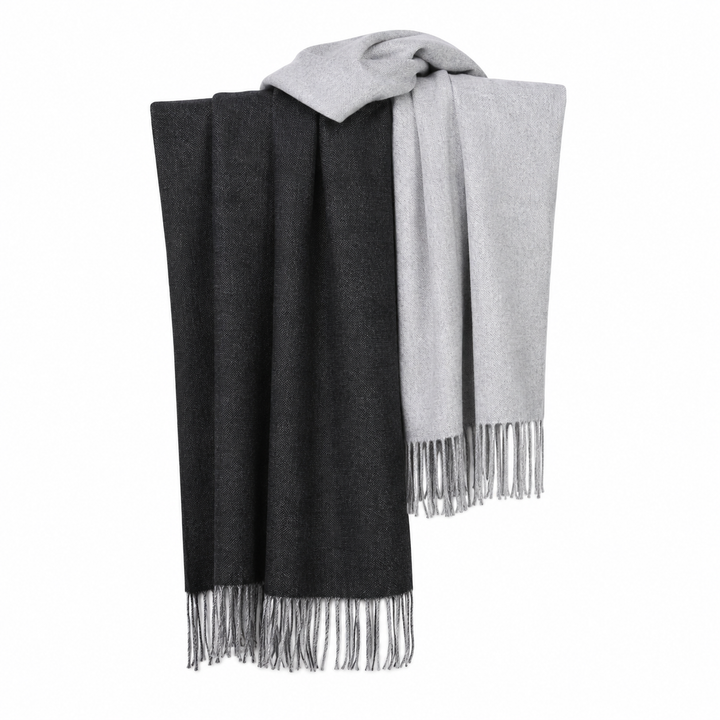 Scarf Two Tone - Black & Grey