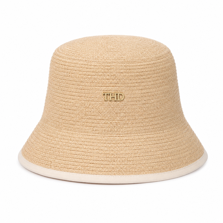 Alice Raffia Cloche Sunhat - white trim