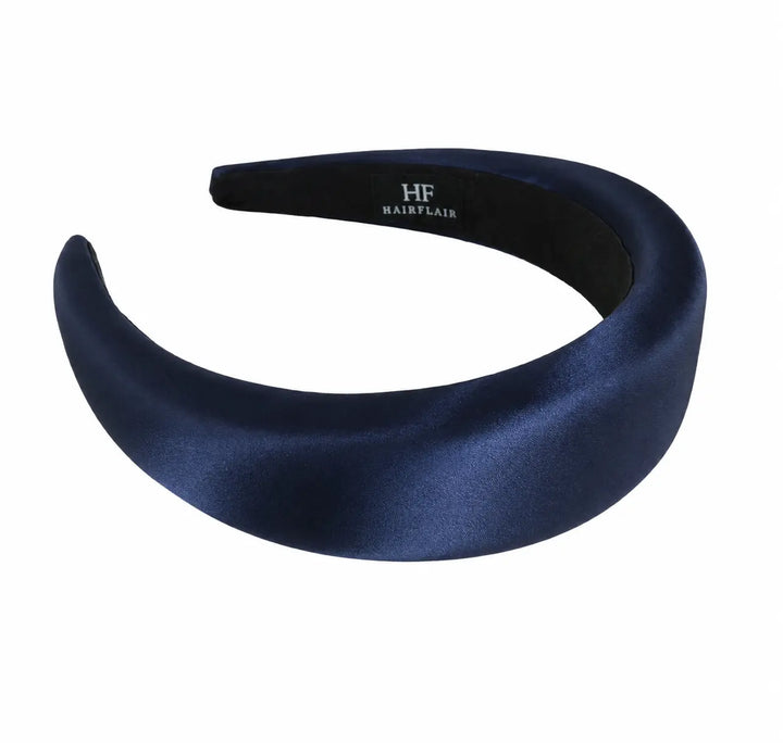 WS Satin Padded Headband - Navy