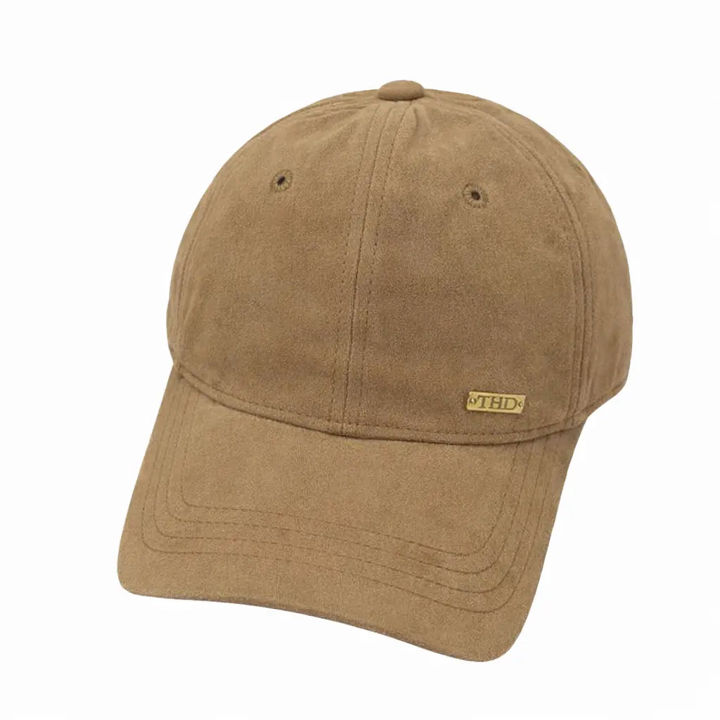 WS Vegan Suede Baseball Cap M in Camel Tania Hird Designs