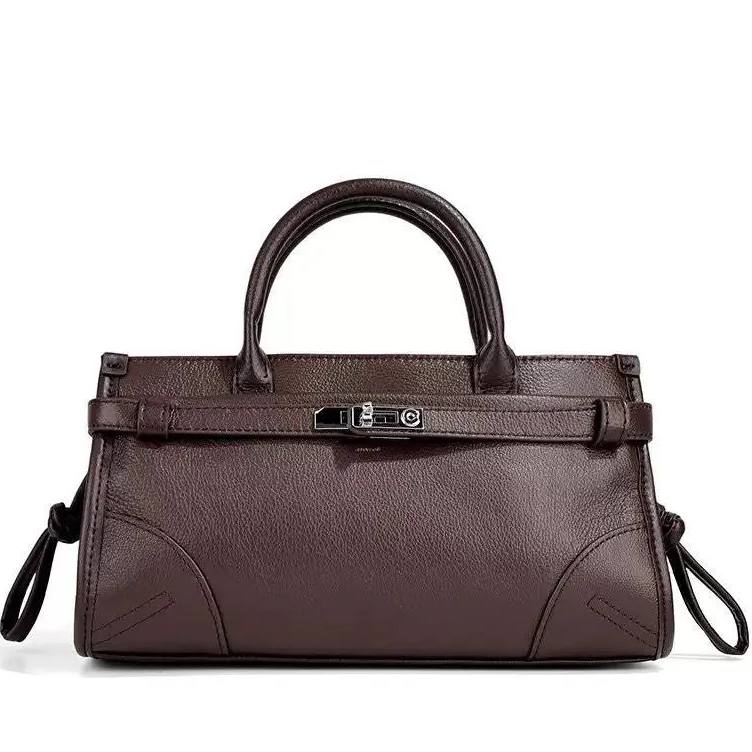 Oxford Cowhide Bag - Matte Brown Tania Hird Designs