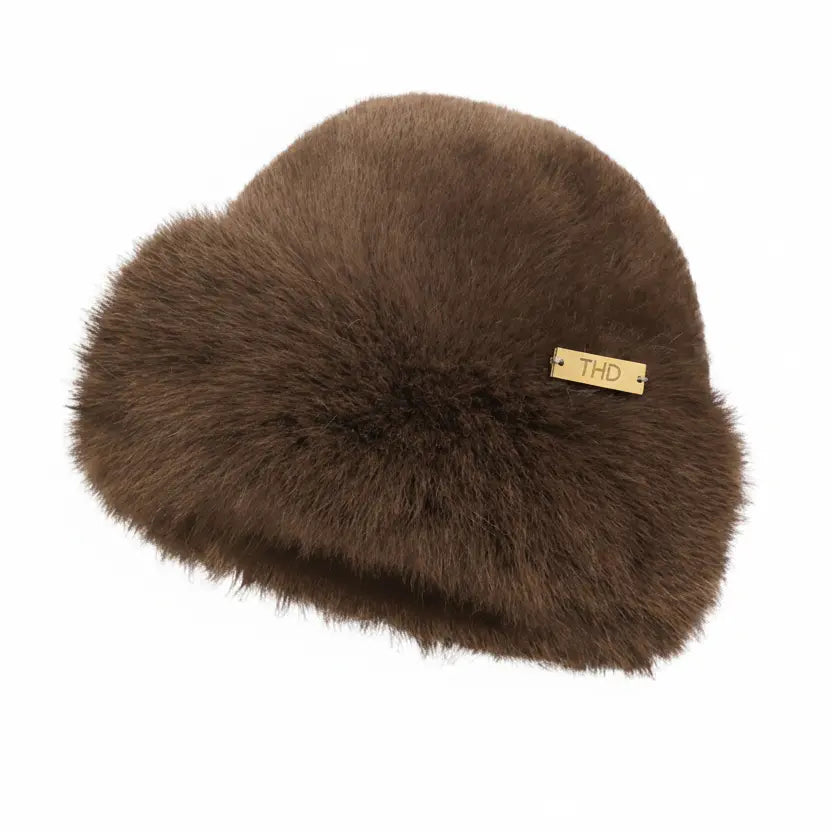 Faux Fur Peruvian Hat -  Chocolate Tania Hird Designs