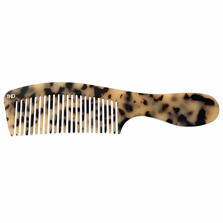 WS Acetate Handle Comb - Light Tortoise