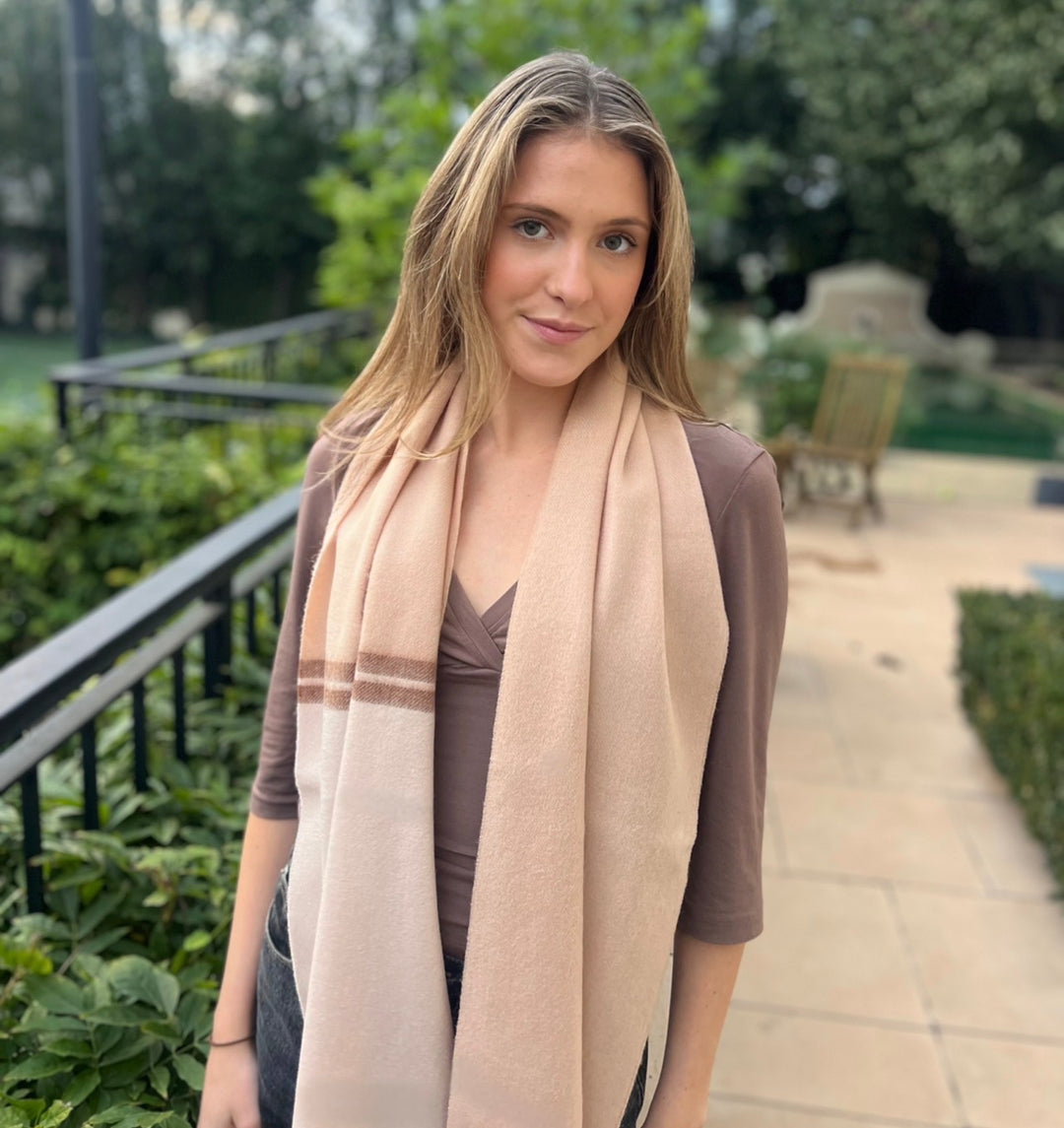 WS Edge Wool Scarf - Camel/Beige - Image 2