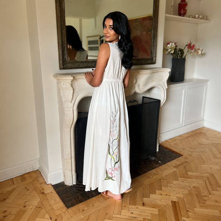 WS Elise Embroidered Cotton Dress - White - Image 1