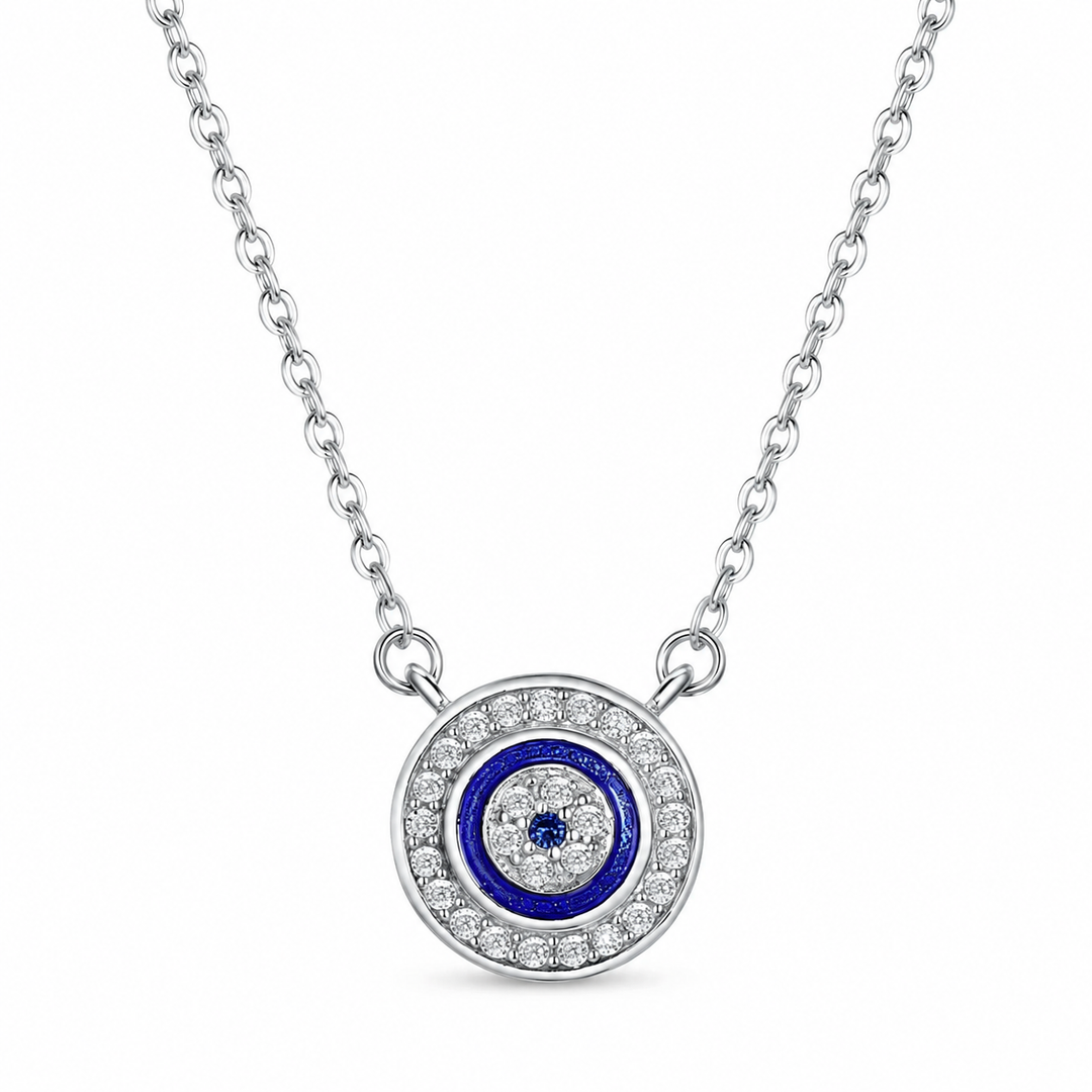 WS Evil Eye Sterling Silver Zirconia Necklace - Hero