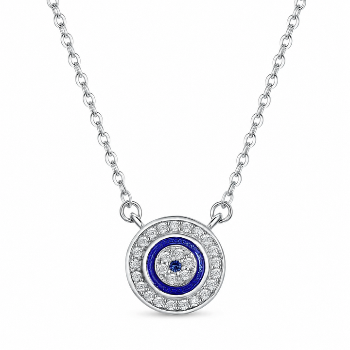 WS Evil Eye Sterling Silver Zirconia Necklace - Hero