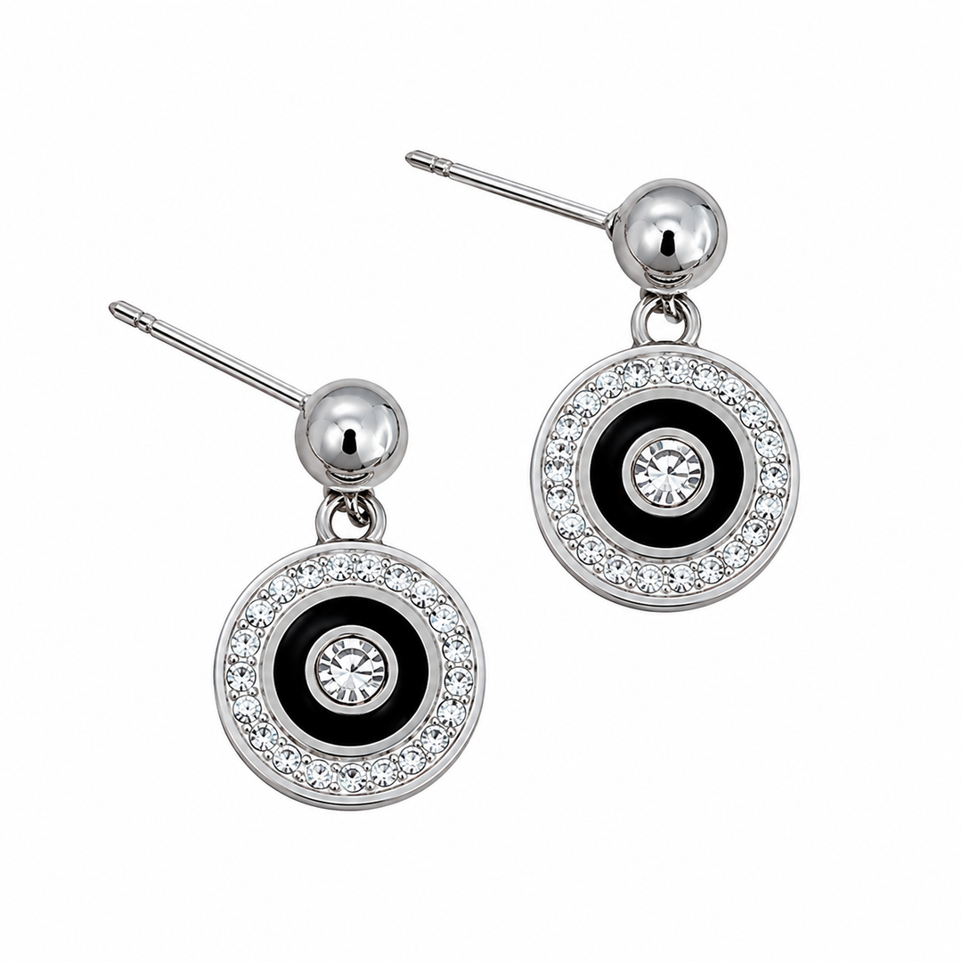 WS Evil Eye Titanium Earrings - Silver - Hero