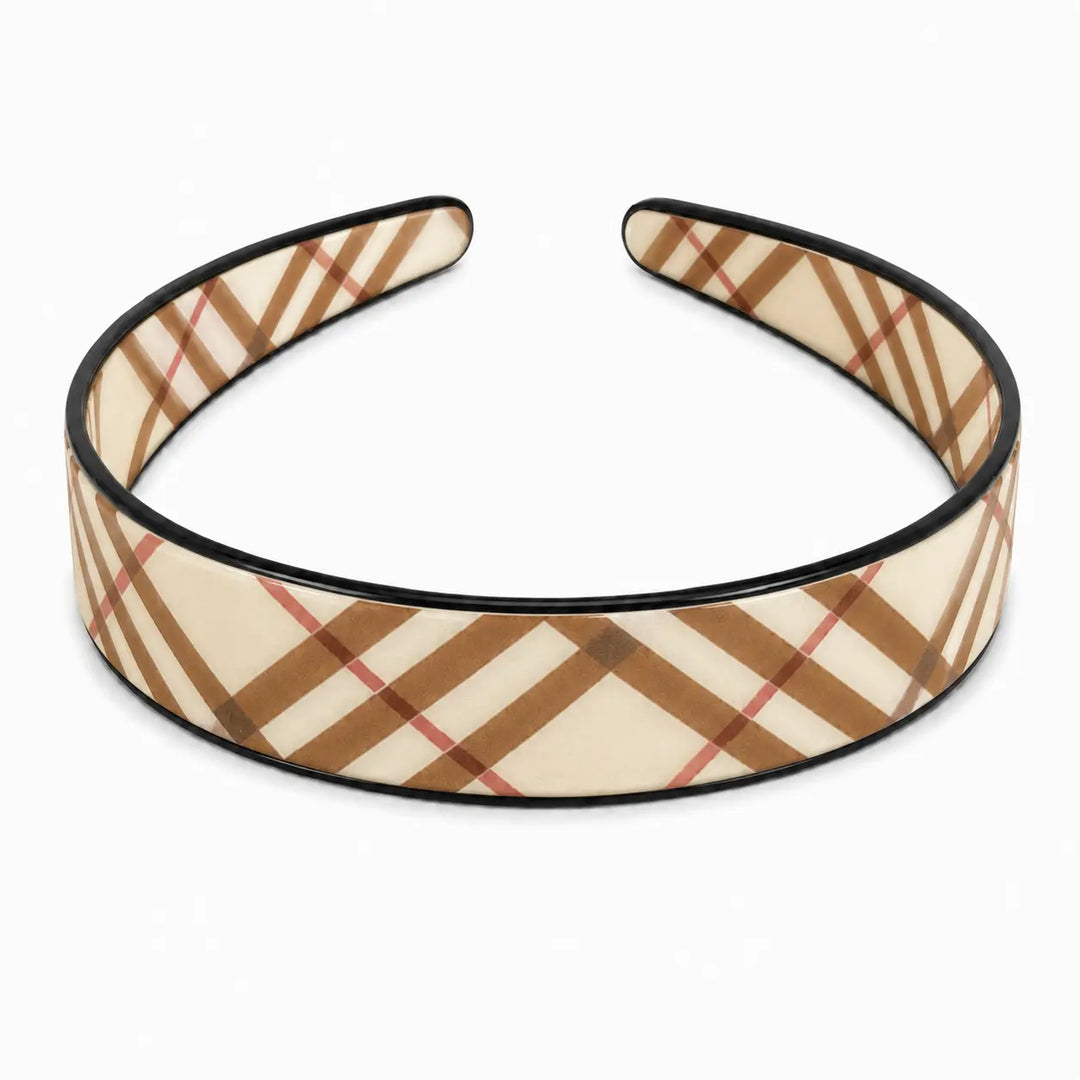 Cellulose Acetate Headband 2.5cm Wide BB Neutrals