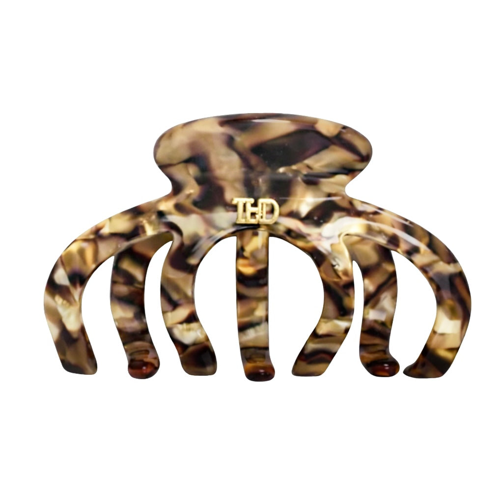 Acetate Octopus Hair Claw 6.8cm in  Gold Marble HairFlairAus by THD