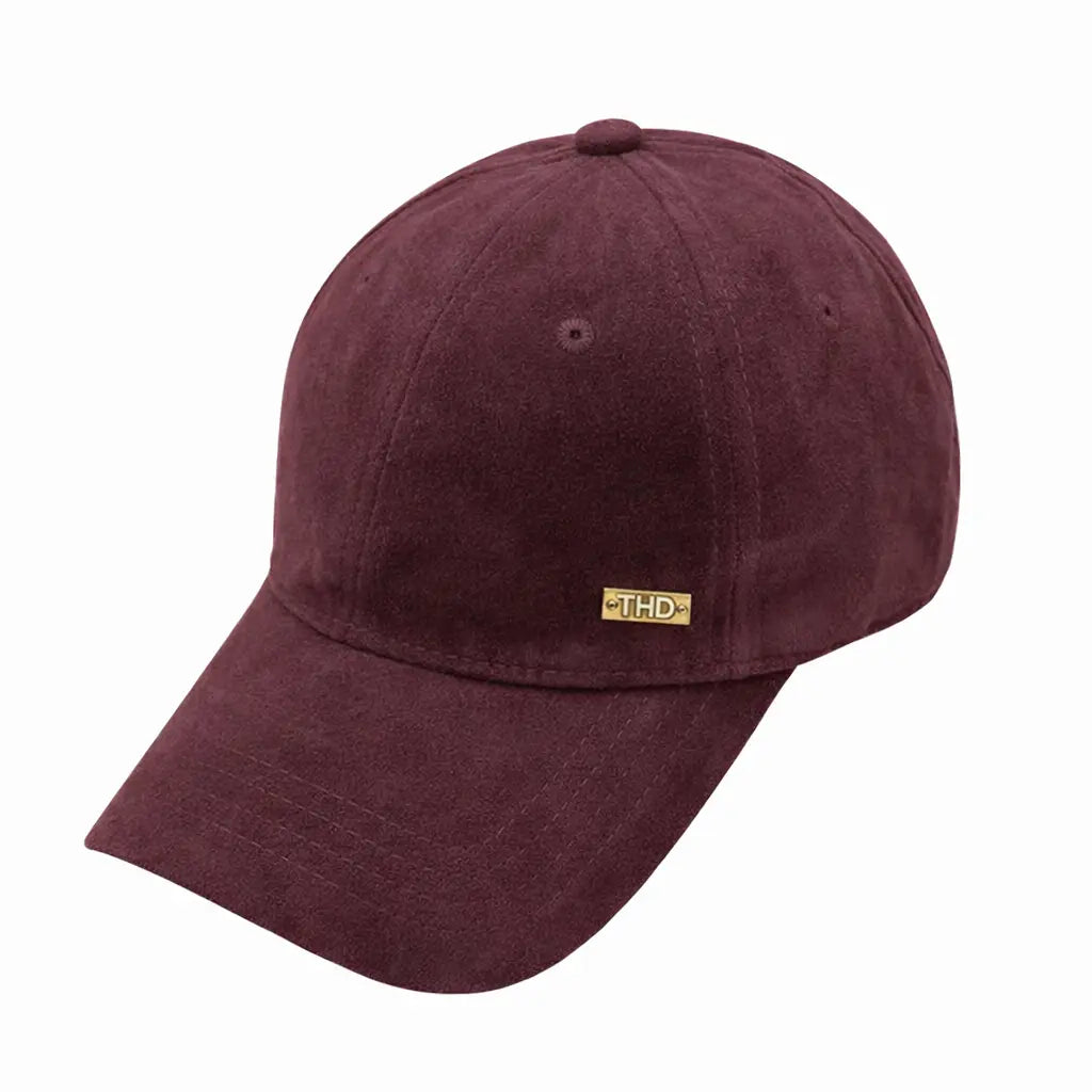 WS Vegan Suede Baseball Cap M in Wine Tania Hird Designs