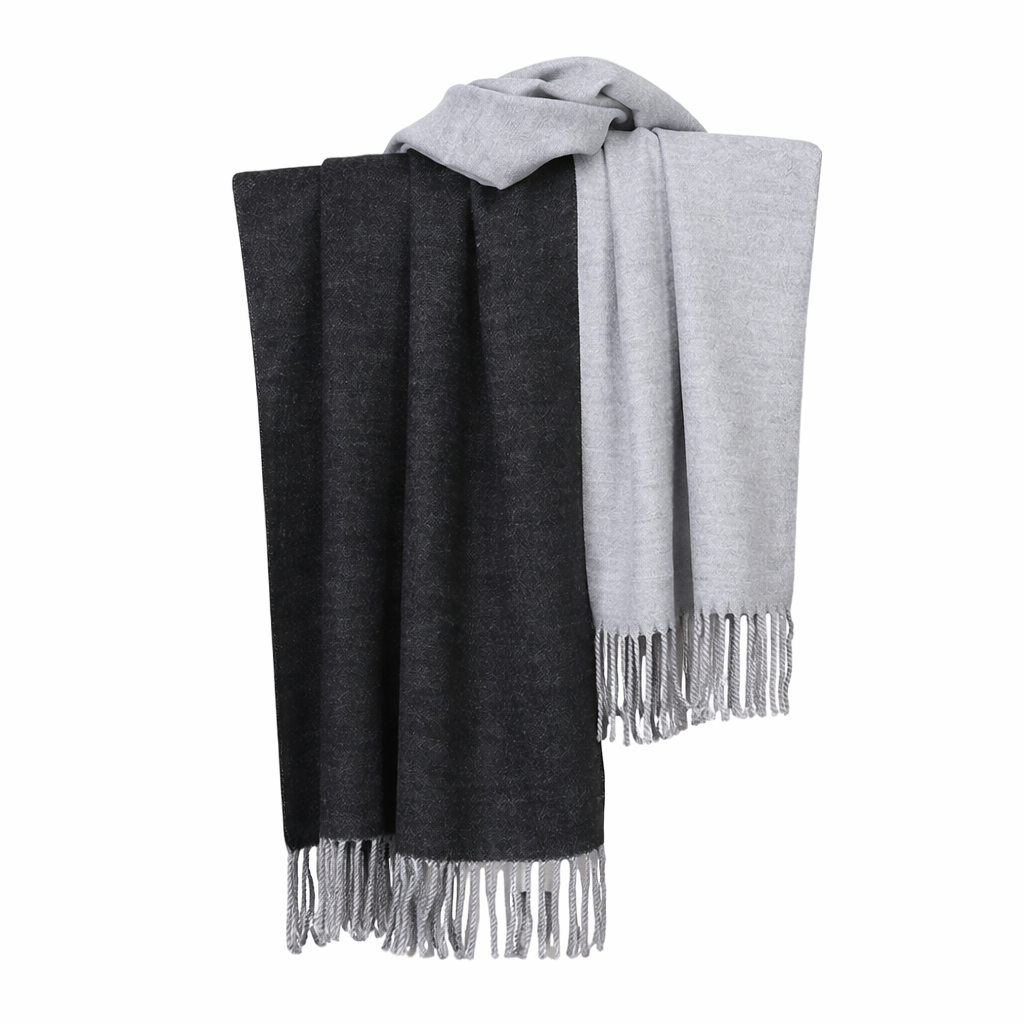Scarf Two Tone - Black & Grey Tania Hird Designs