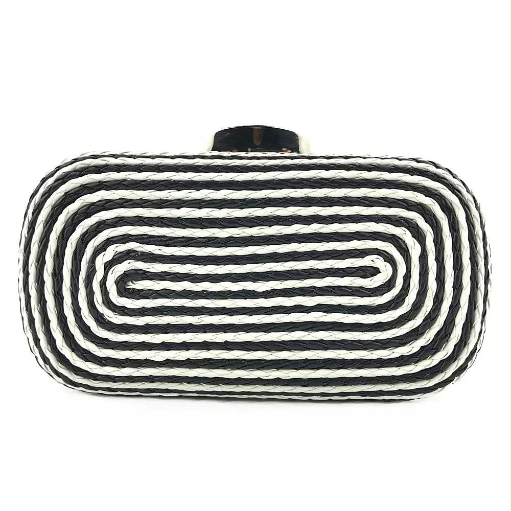WS Felicity Coiled Rope Bag - Black & White - Hero