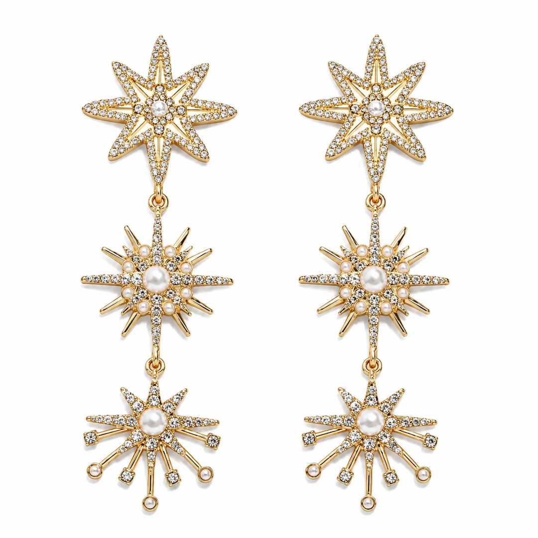 WS Fireworks Earrings - Gold - Hero