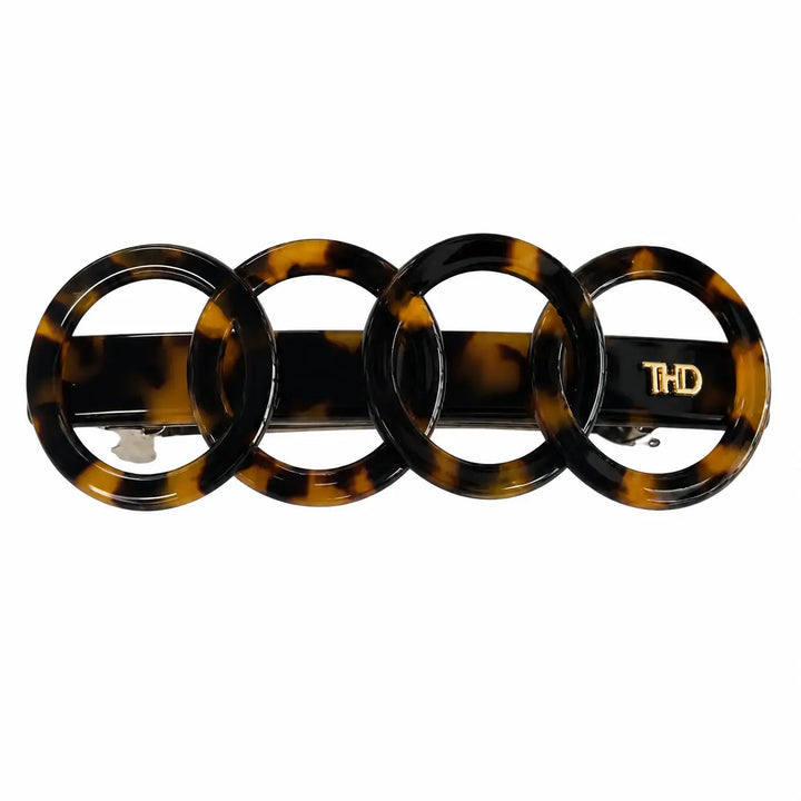 Acetate Rings Barrette Tortoise