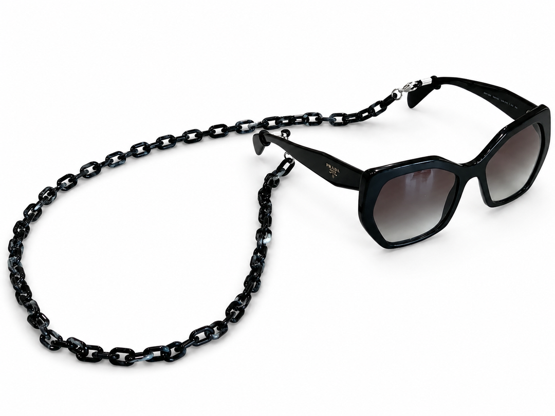WS Glasses / Sunglass Chain - Black & Silver - Hero