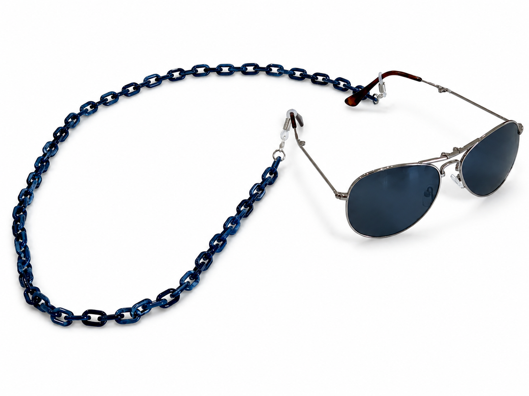 WS Glasses / Sunglass Chain - Blue & Silver - Hero